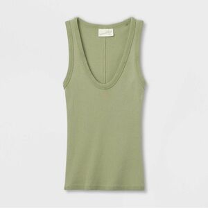 Target Women's Slim Fit Tank Top -Universal Thread™ Light Olive Green Medium NWT